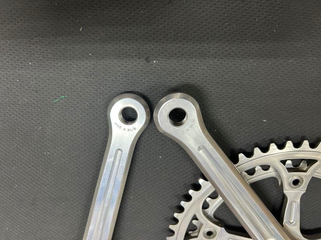 ビンテージ カンパニョーロ スーパーレコード クランク 165㎜ 52x42 ビンテージ カンパニョーロ スーパーレコード クランク 165㎜ 52x42